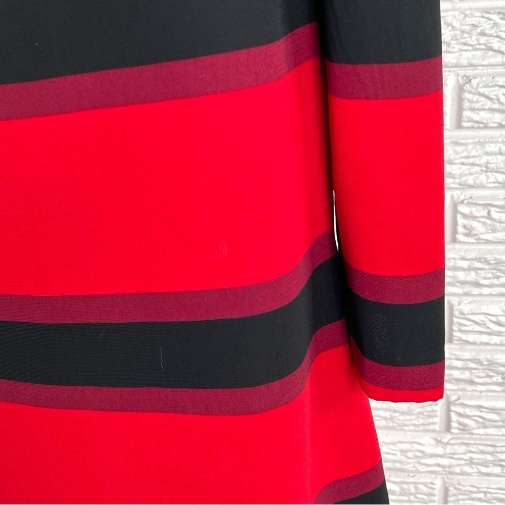 Premise Dresses Red Black Striped Shift Dress with Pockets Size 10 - Picture 10 of 11